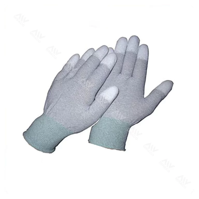 Găng tay chống tĩnh điện sợi carbon phủ PU đầu ngón